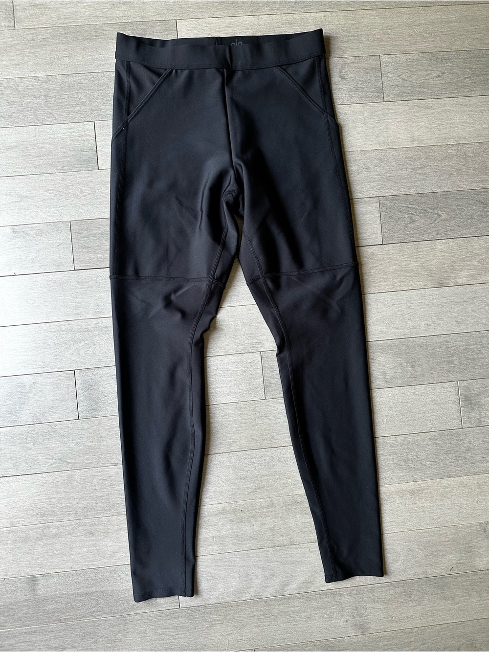 Women’s Black Alo Athletic Workout Gym Spandex Running Yoga Pants Large